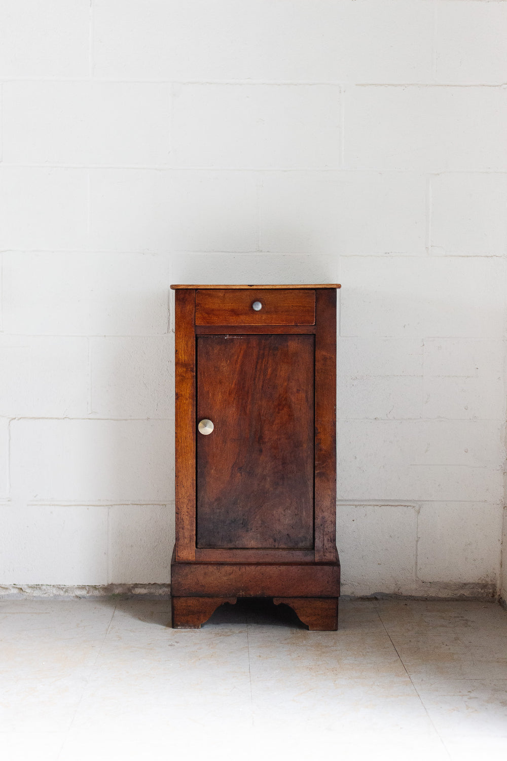 antique french single cupboard wood chevet