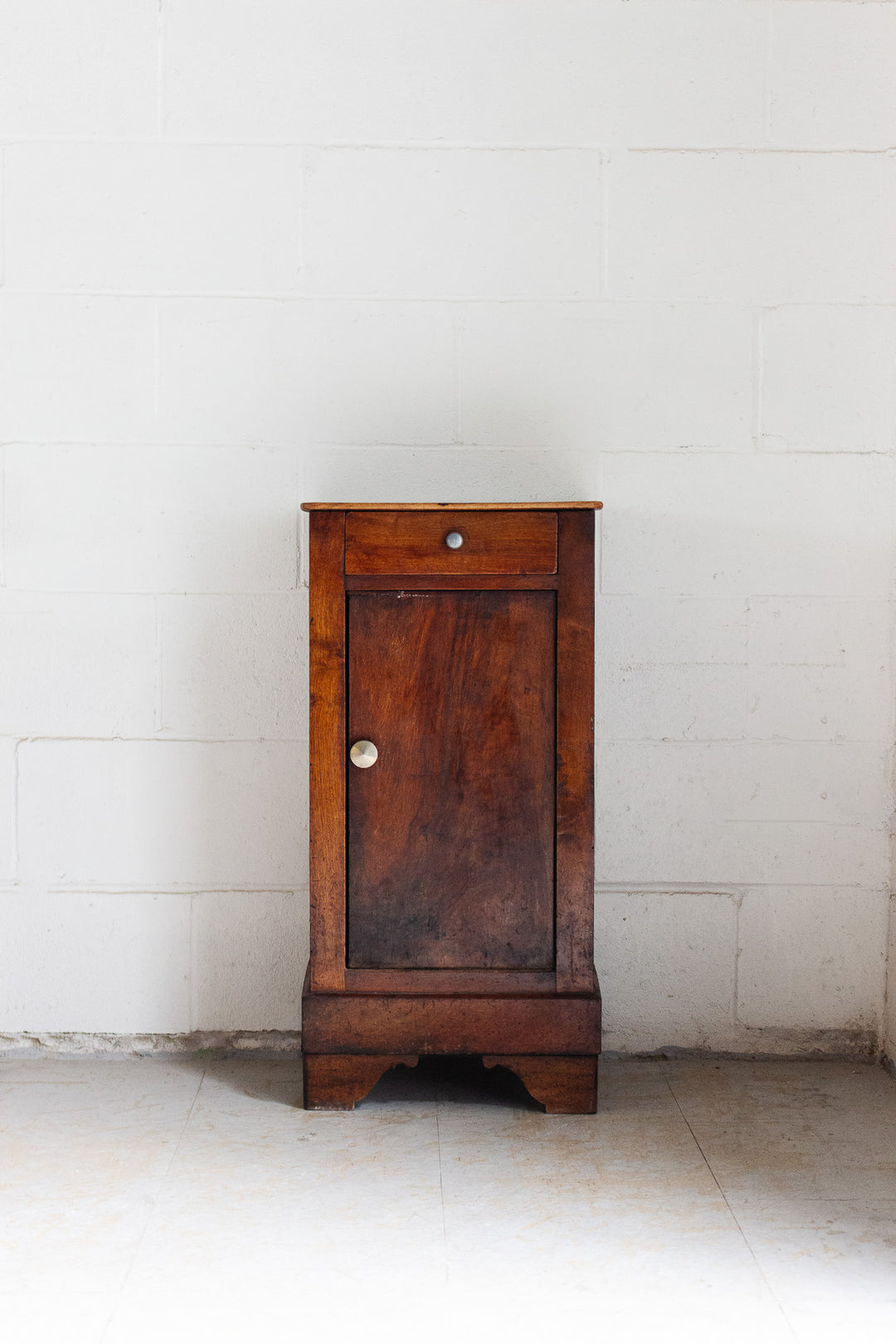 antique french single cupboard wood chevet