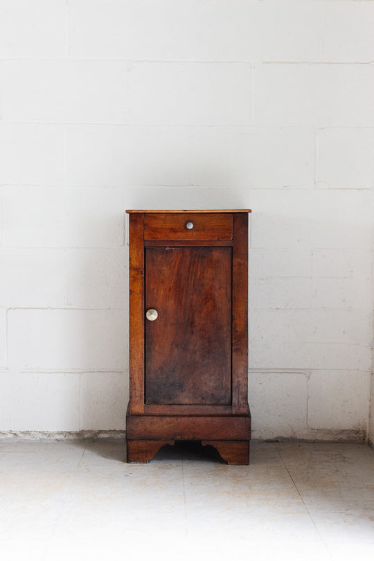 antique french single cupboard wood chevet
