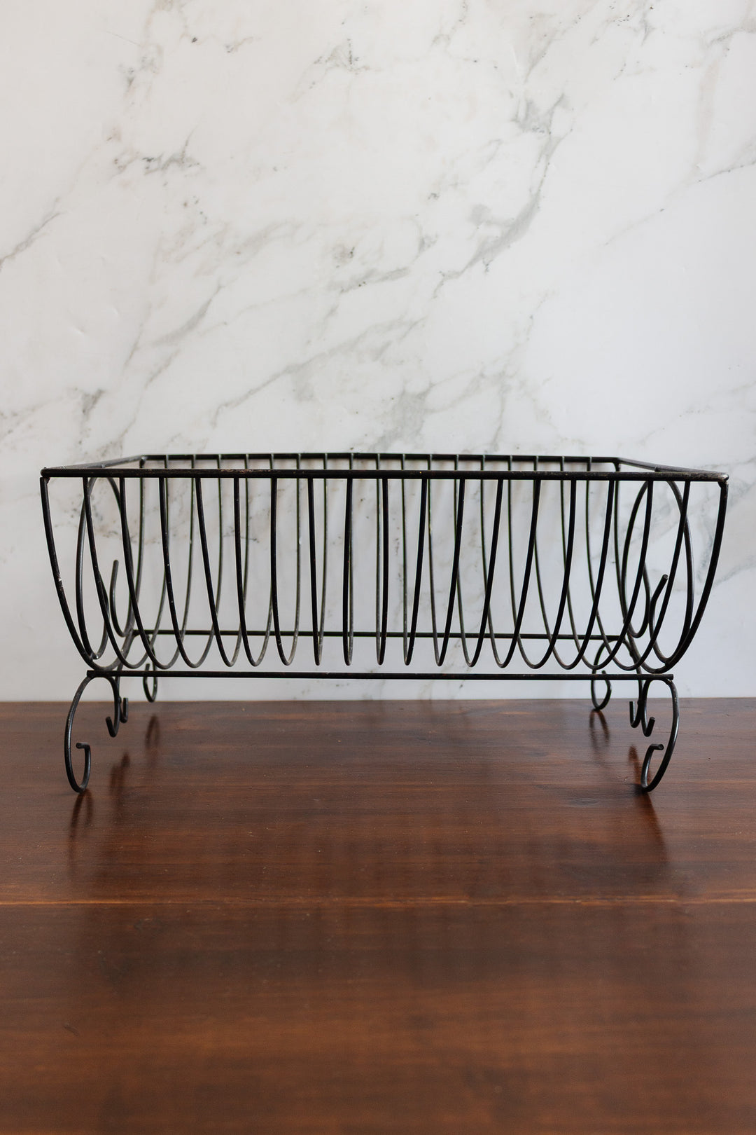 vintage french scrolled metal dish rack
