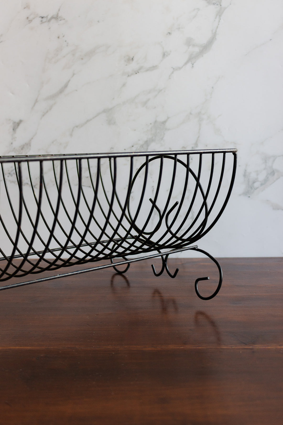 vintage french scrolled metal dish rack