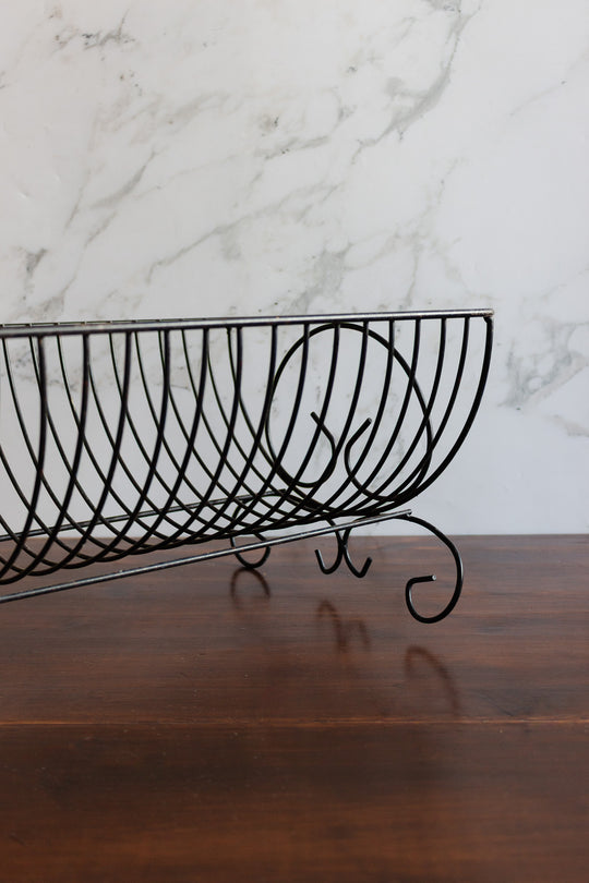 vintage french scrolled metal dish rack