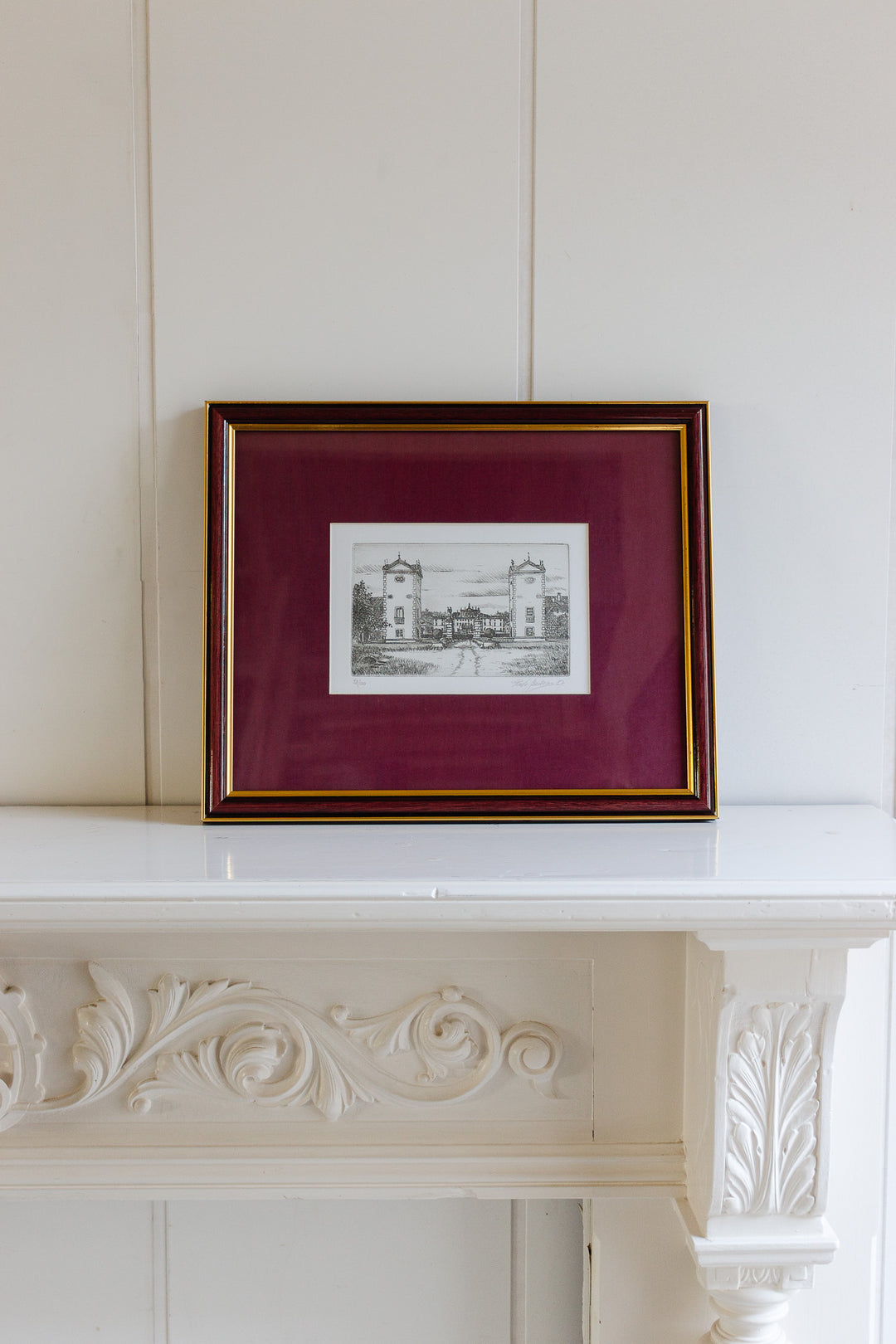 vintage italian woodblock landscape prints