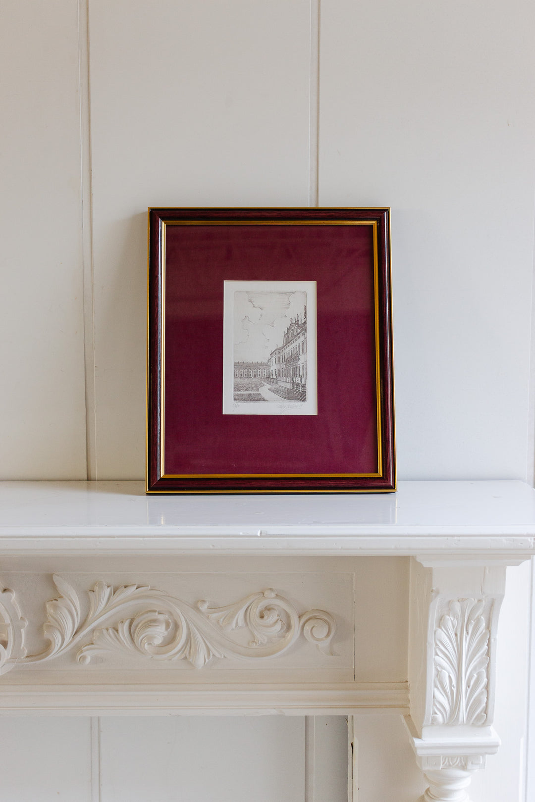 vintage italian woodblock landscape prints