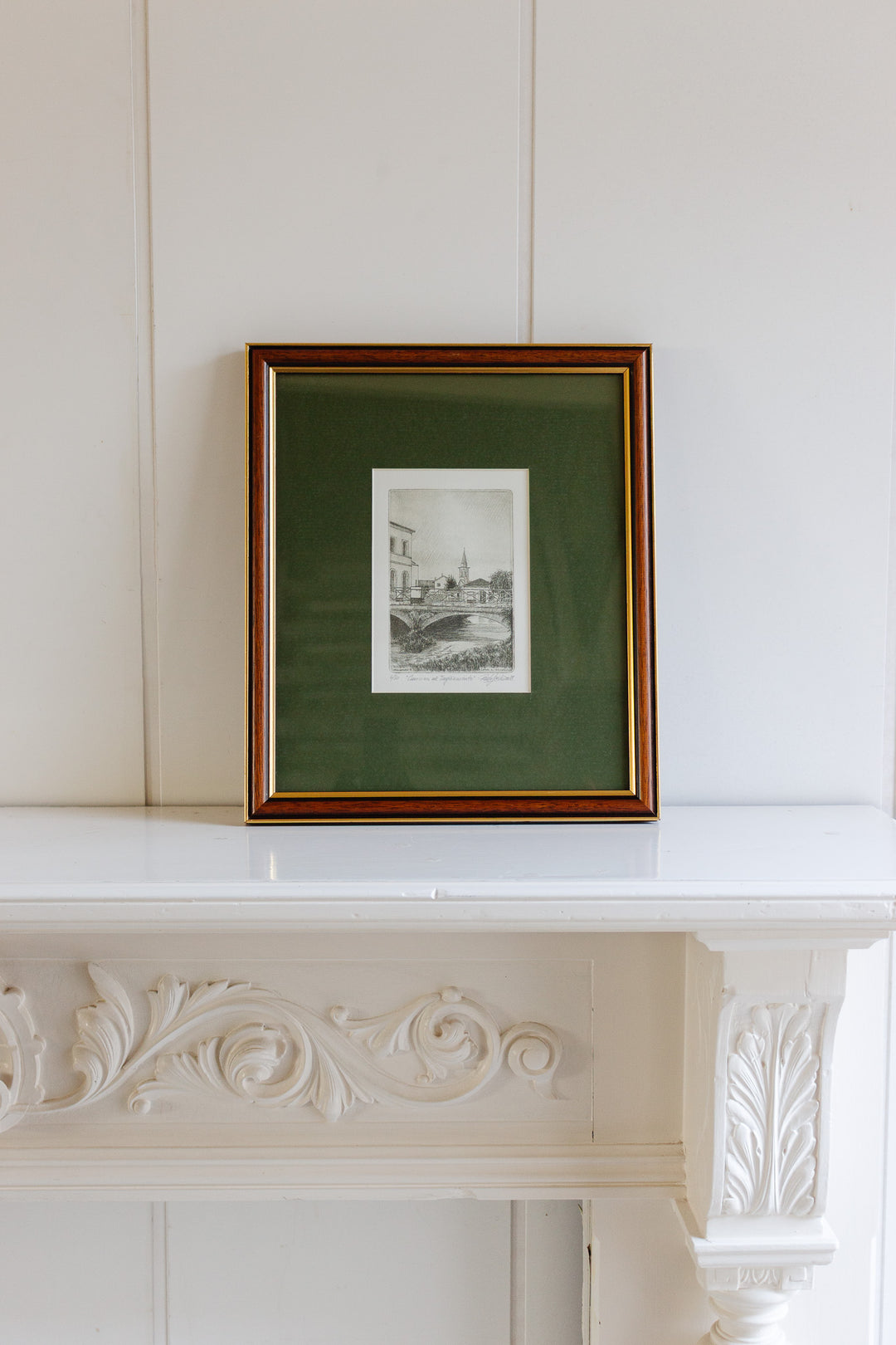 vintage italian woodblock landscape prints