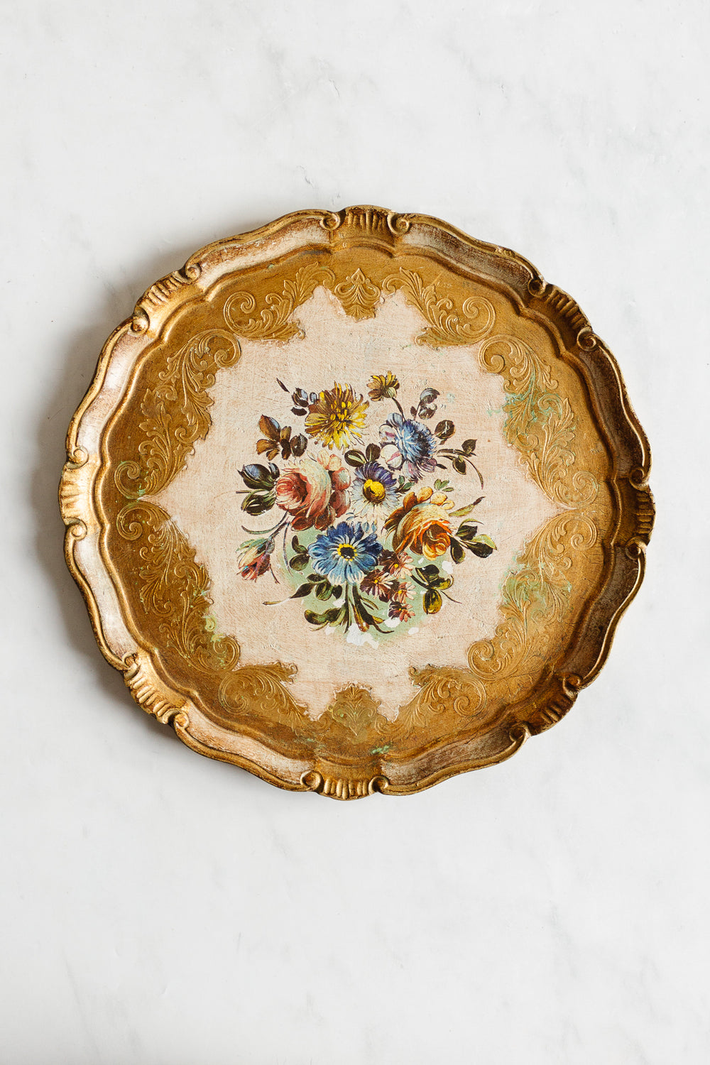 vintage italian florentine tray