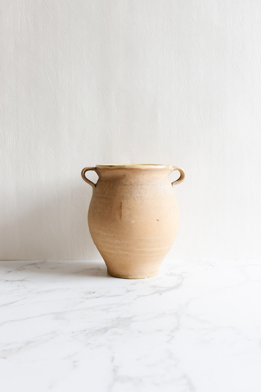 antique french stoneware double handled vase