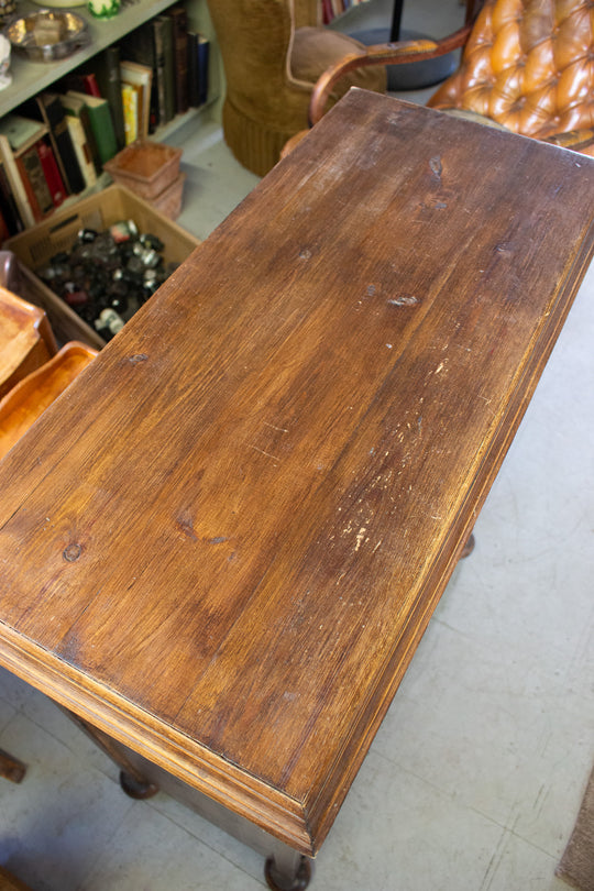 vintage french cabinet with bun feet