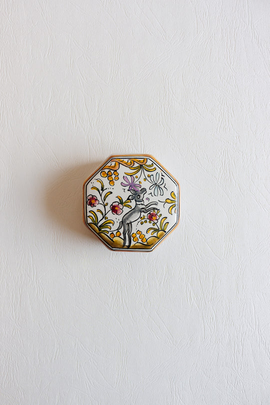 vintage portuguese hand painted trinket box