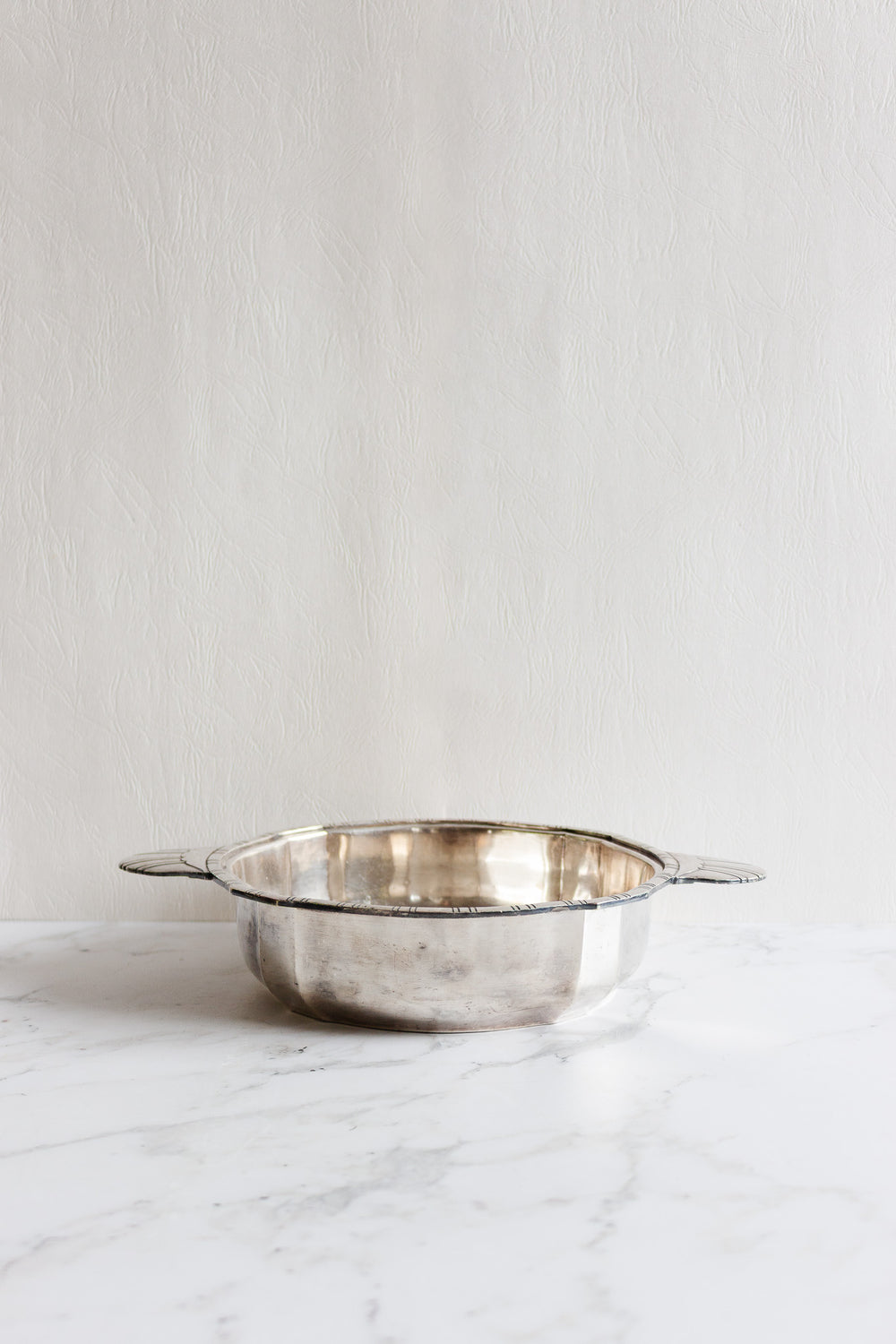 antique french art deco silver plate serving bowl