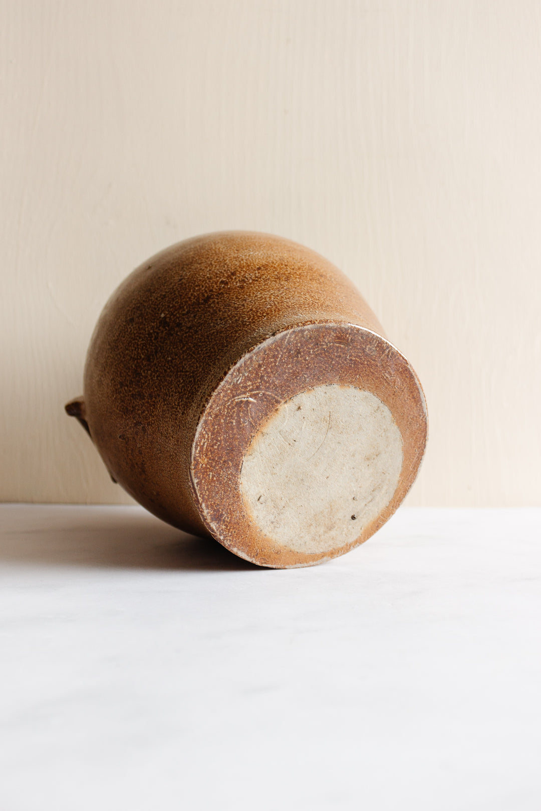 antique French large stoneware confit pot