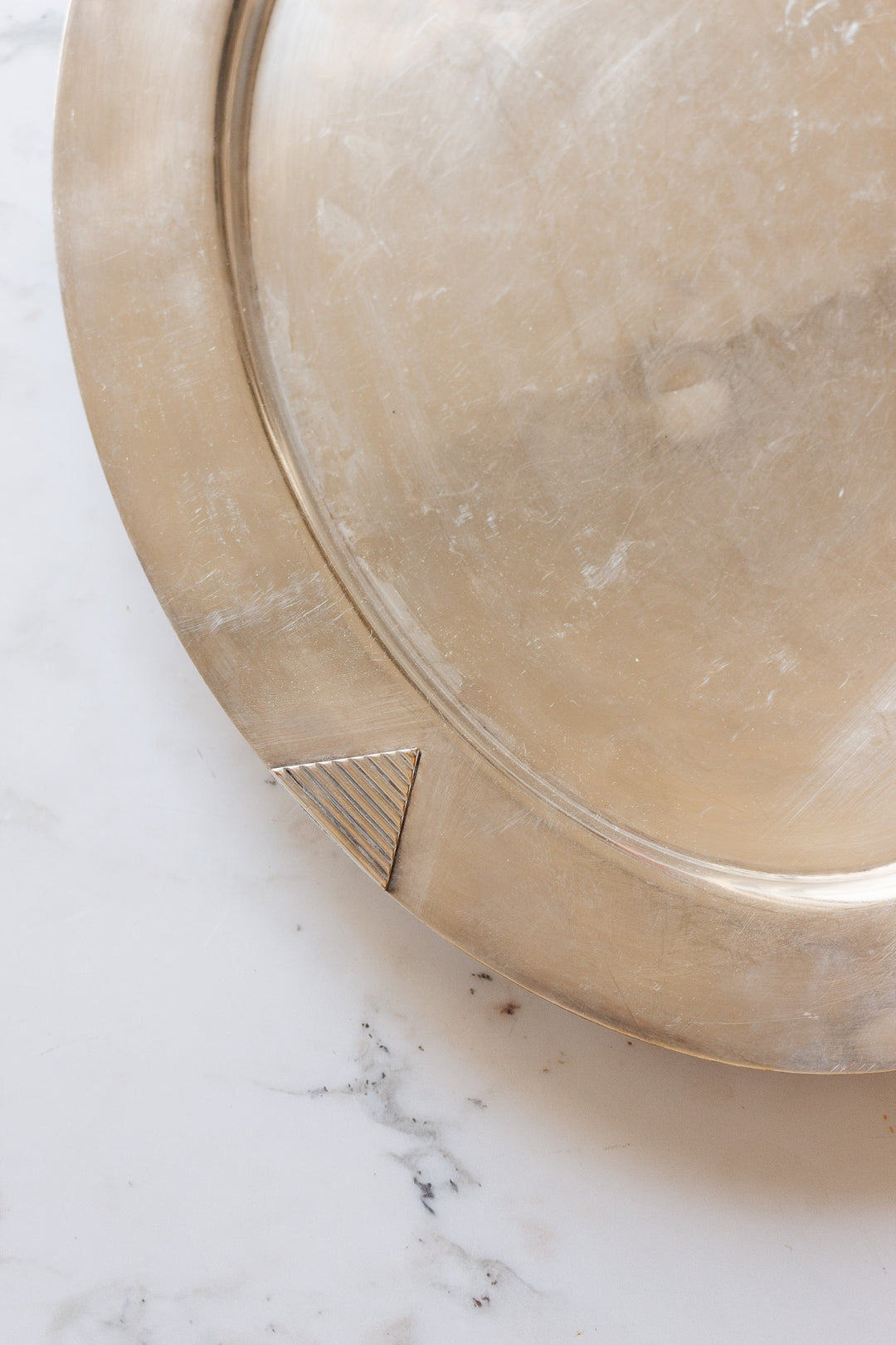art deco french silver serving tray