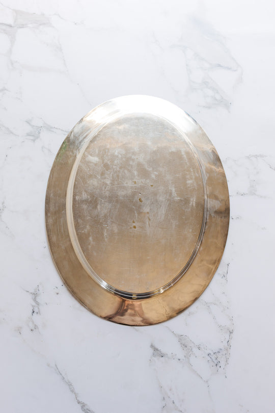 art deco french silver serving tray
