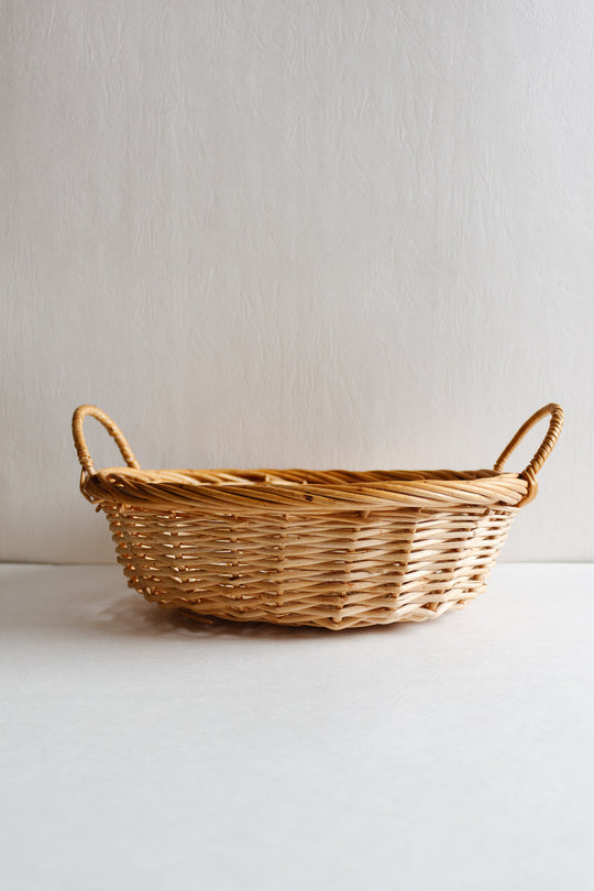 vintage french woven fruit basket
