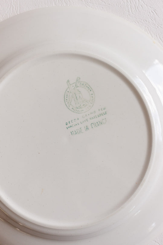 pair of french orchies "grand feu" berry & checkerboard plates