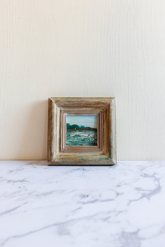 vintage french miniature landscape painting