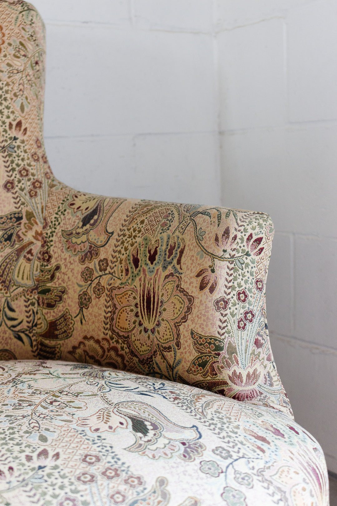 antique french fringed crapaud chair