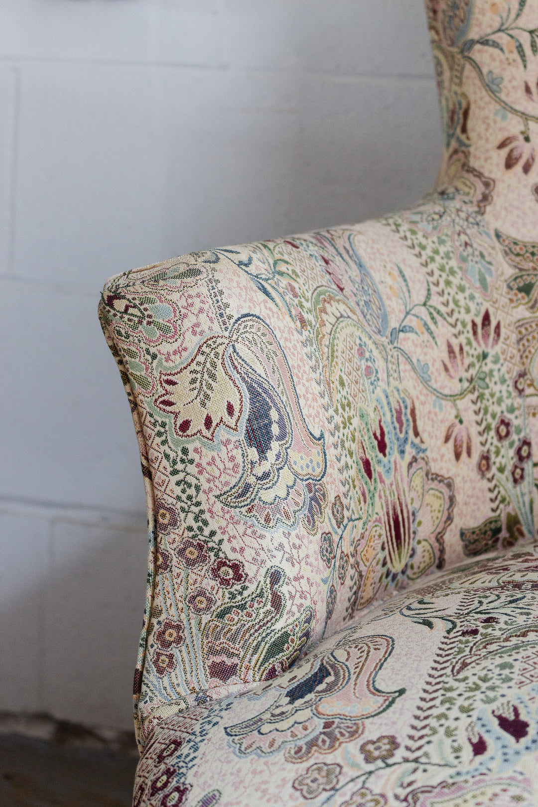 antique french fringed crapaud chair