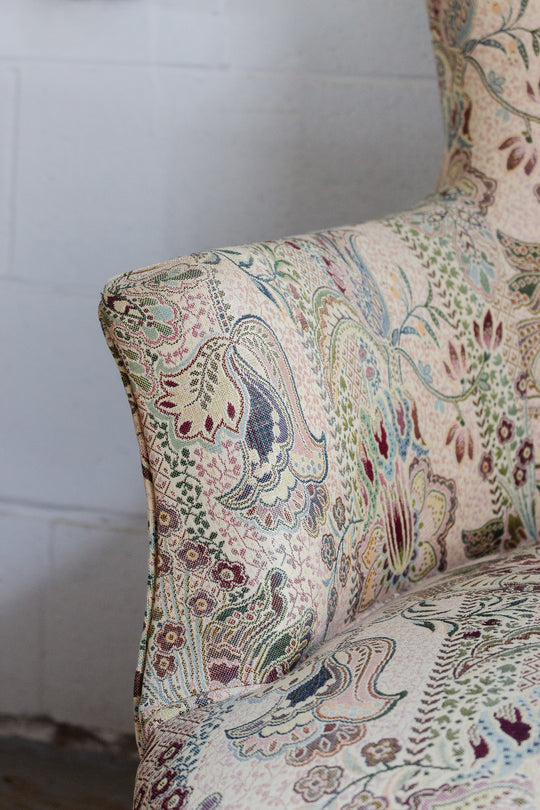 antique french fringed crapaud chair