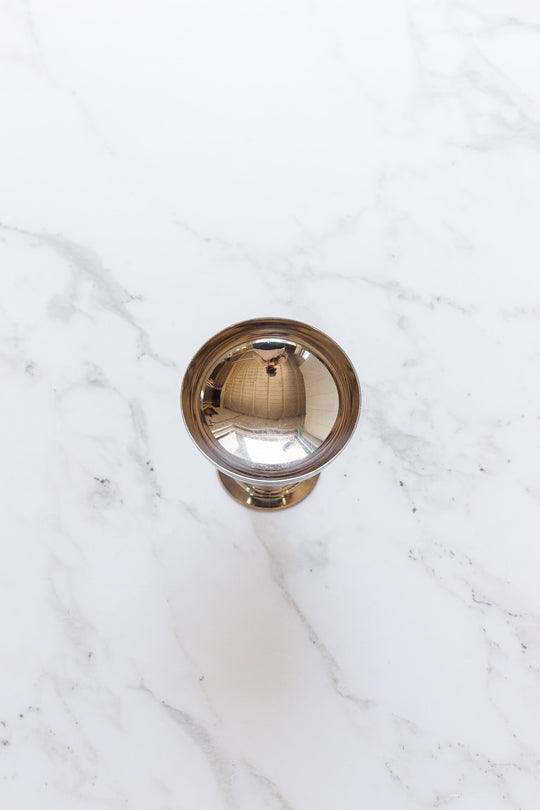 vintage french letang-remy stainless steel champagne coupes, set of 8