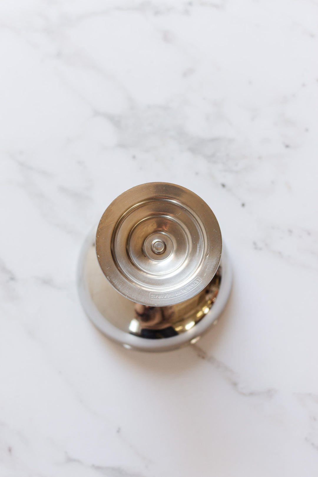 vintage french letang-remy stainless steel champagne coupes, set of 8