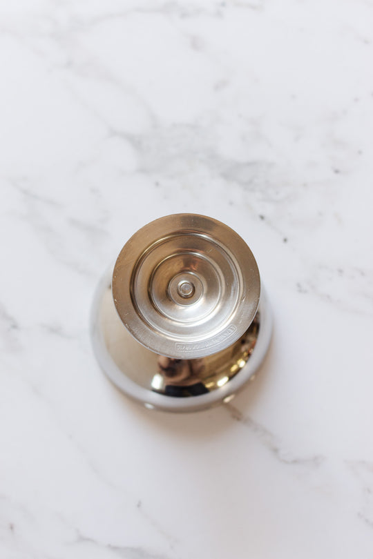 vintage french letang-remy stainless steel champagne coupes, set of 8