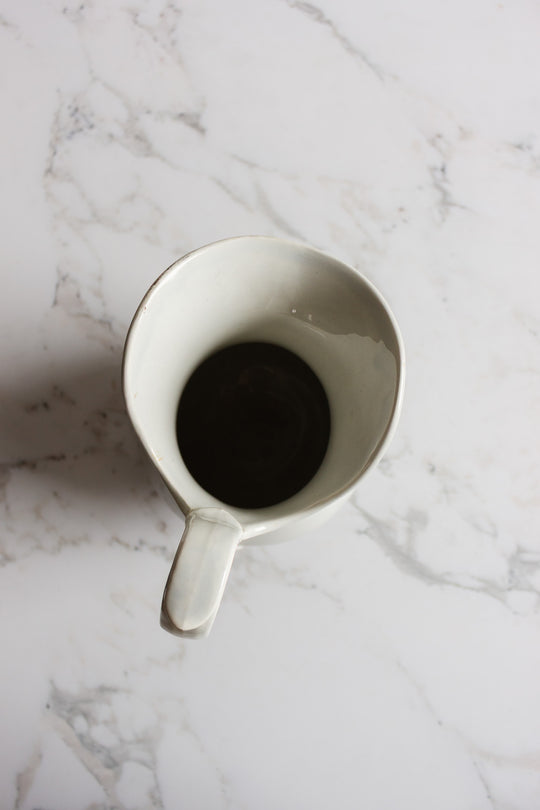 antique french creil et montereau ironstone pitcher