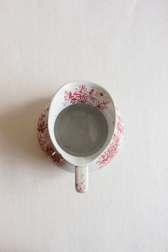 antique french "chrysanthème badonvillier" pitcher