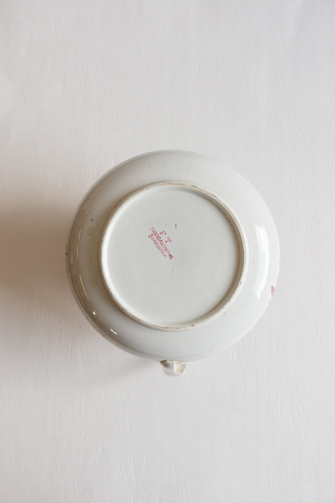 antique french "chrysanthème badonvillier" pitcher