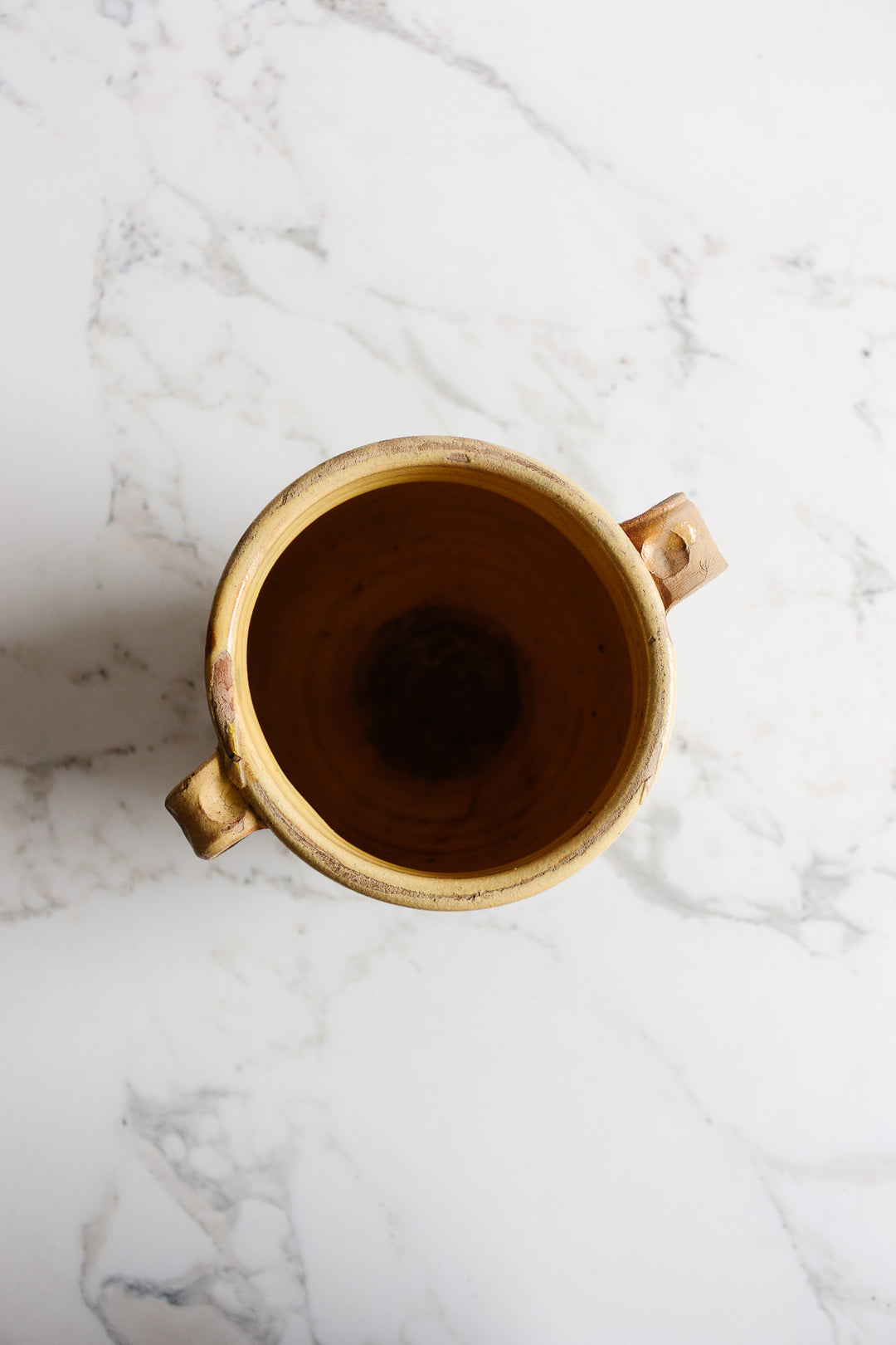 antique french stoneware double handled vase