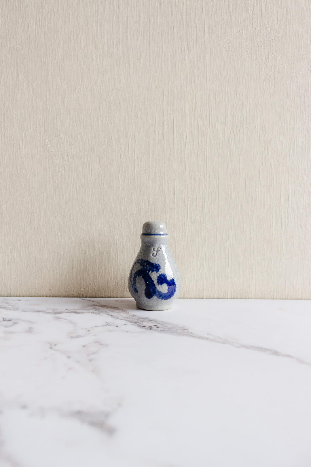 vintage german cobalt blue salt & pepper shakers