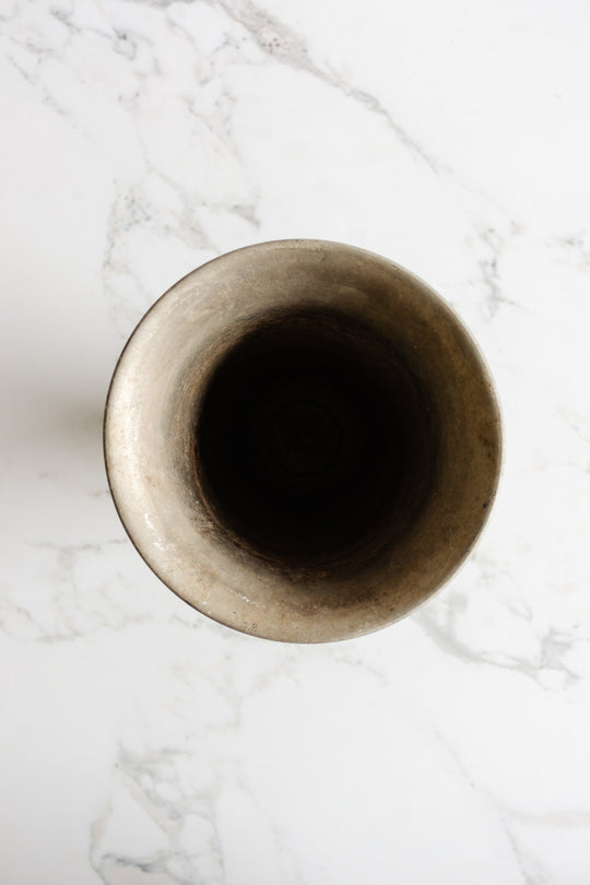 antique french zinc florist vase
