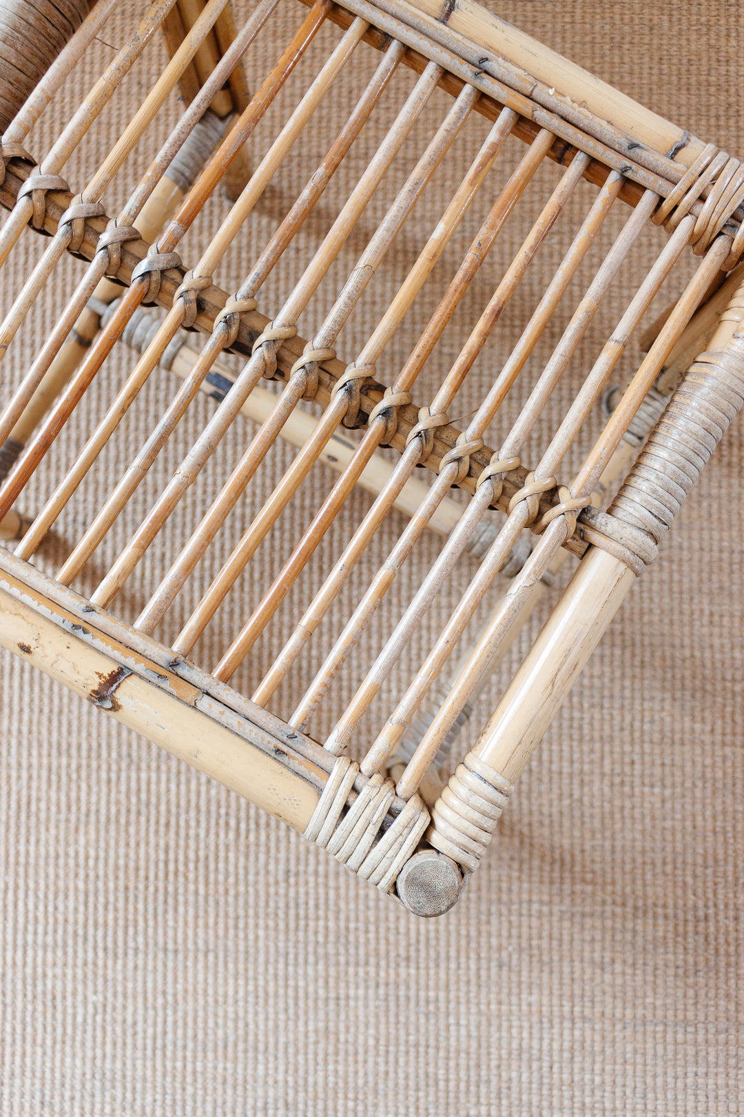 1970s Italian bamboo and rattan dining chairs, set of two