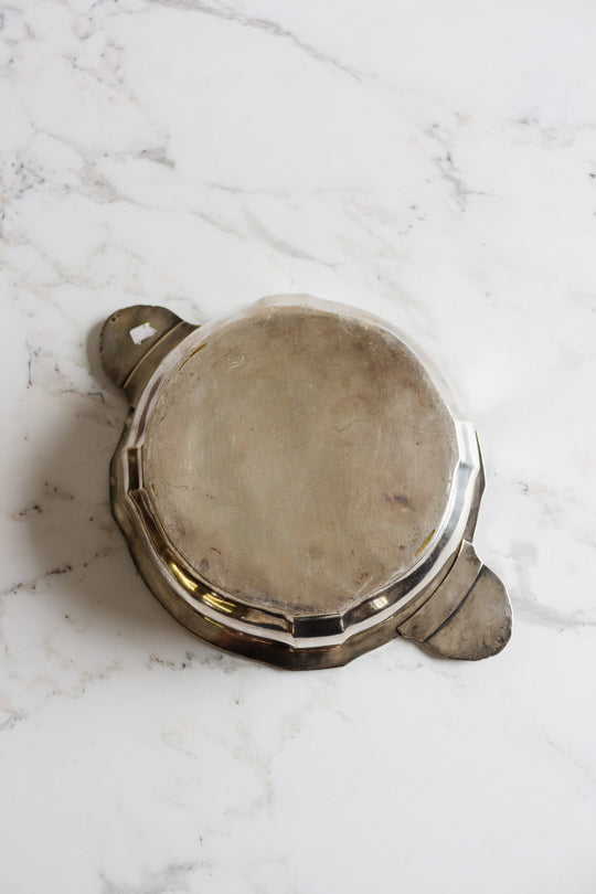 antique french art deco silver plate serving bowl