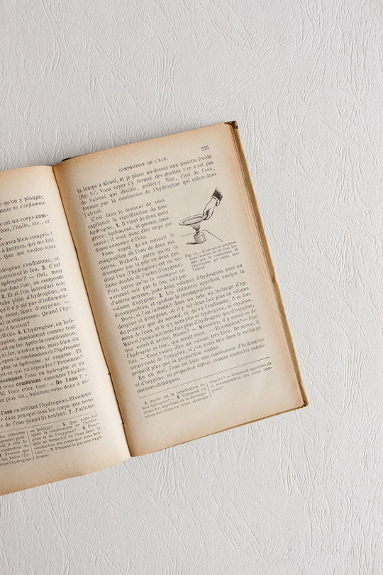 pair of antique french illustrated "zoologie botanique" textbooks