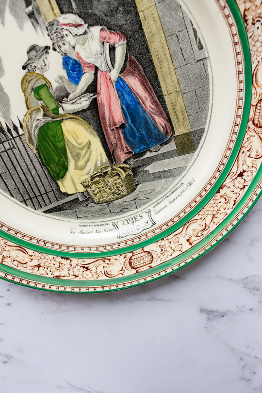 midcentury "cries of london" adams plate