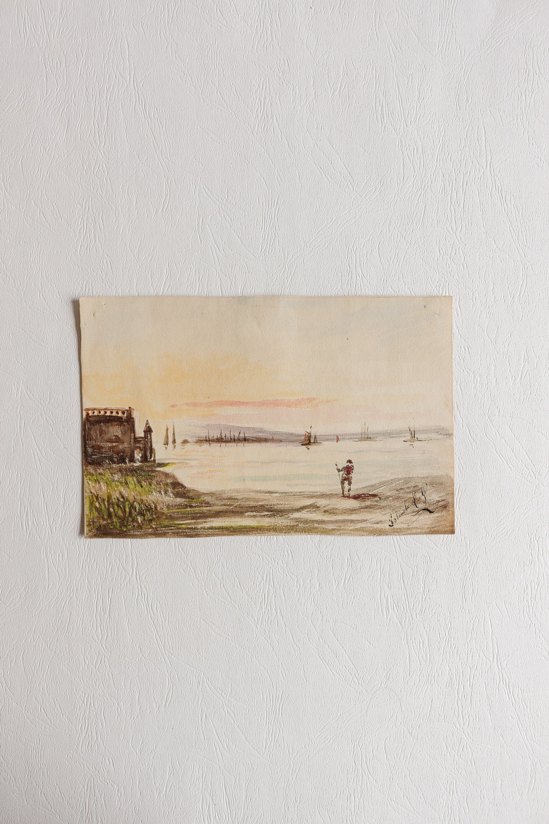 l'homme sur le rivage