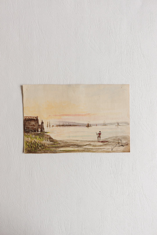 l'homme sur le rivage