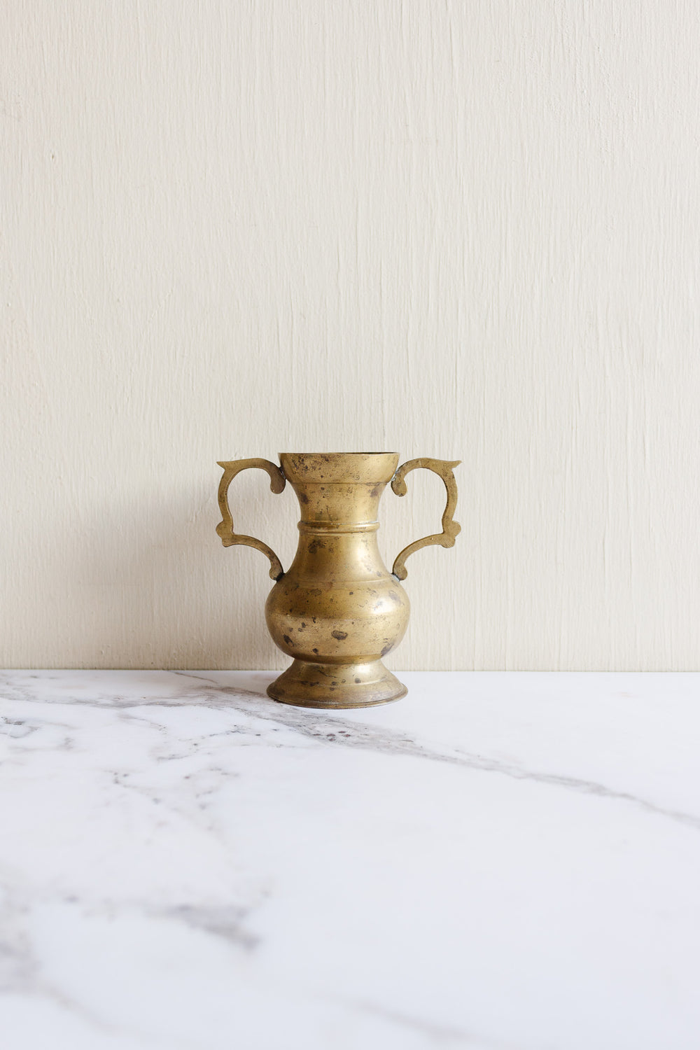 vintage french petite brass amphora