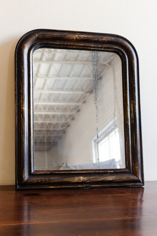 antique french wood grain louis philippe mirror