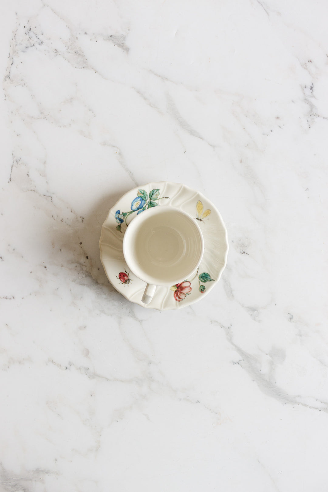 pair of villeroy and boch bouquet coffee cups and saucers