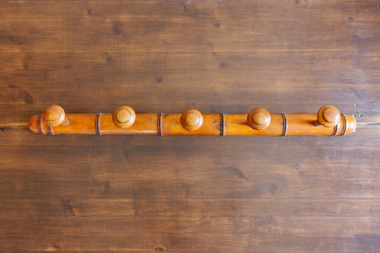 1930s french faux bamboo 5 prong patère