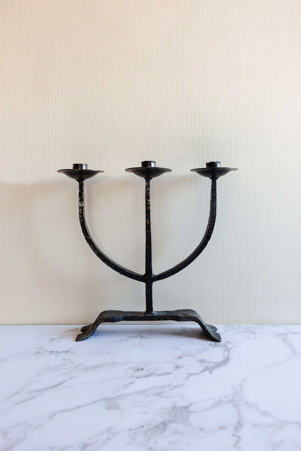 midcentury French brutalist candelabra