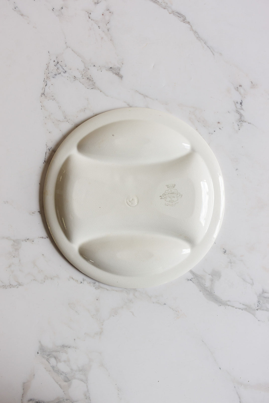 antique french longwy polychrome "marseille" asparagus platter