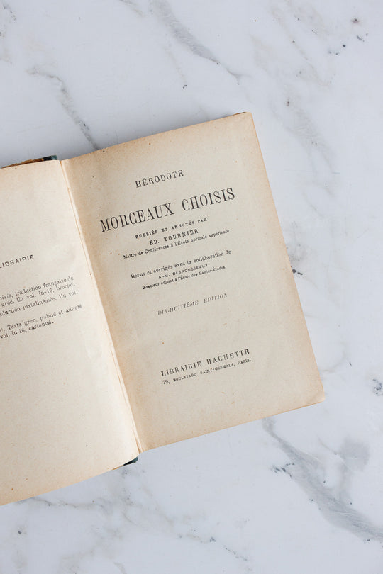 morceaux choisis vintage french book by librairie Hachette
