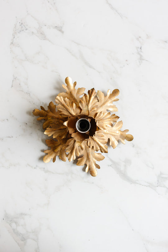 vintage Hollywood regency flushmount light fixture