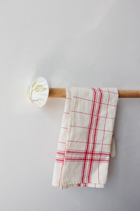 vintage french porcelaine de paris towel bar