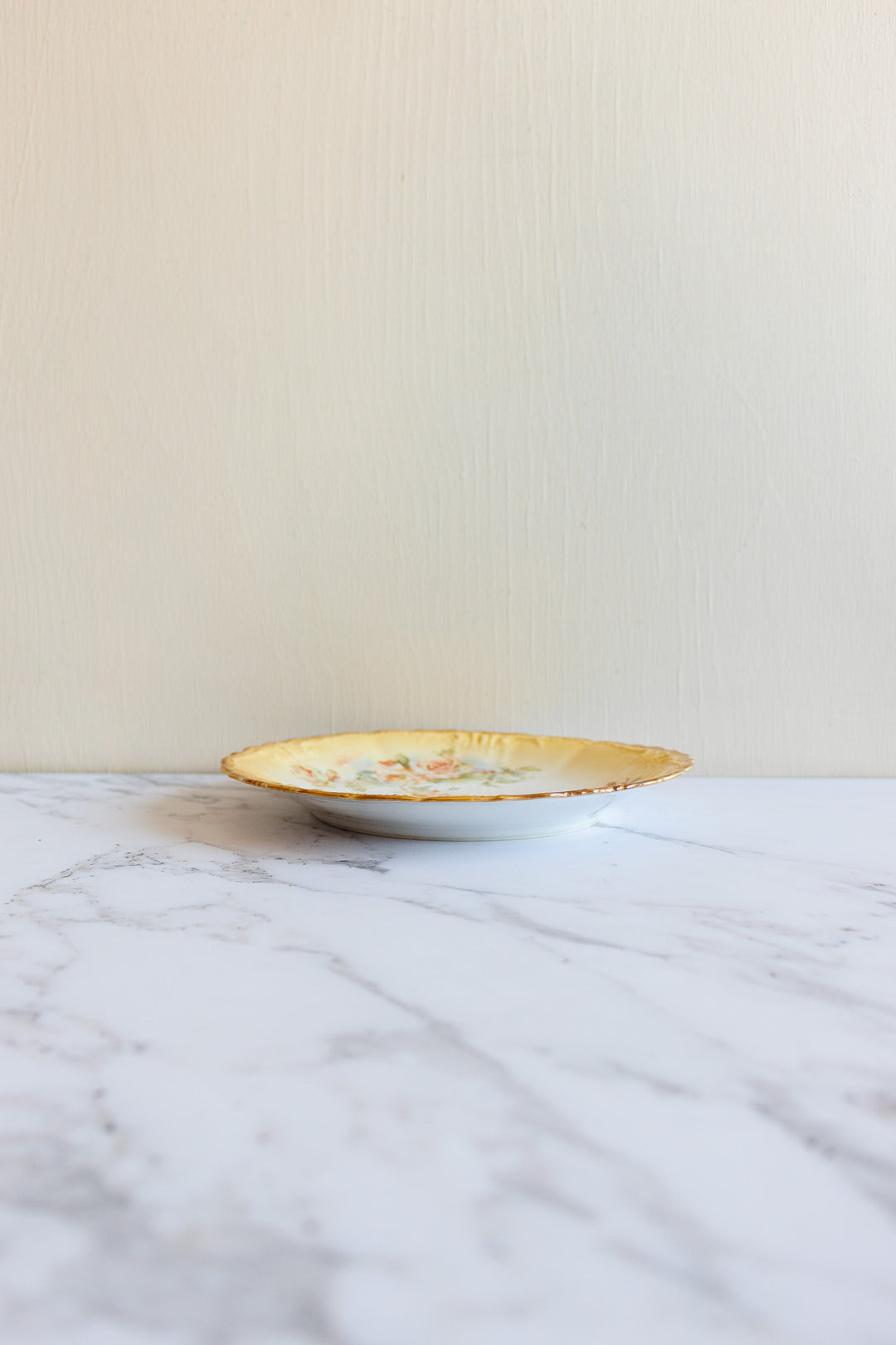 antique French Limoges porcelain dinner plates, set of 4