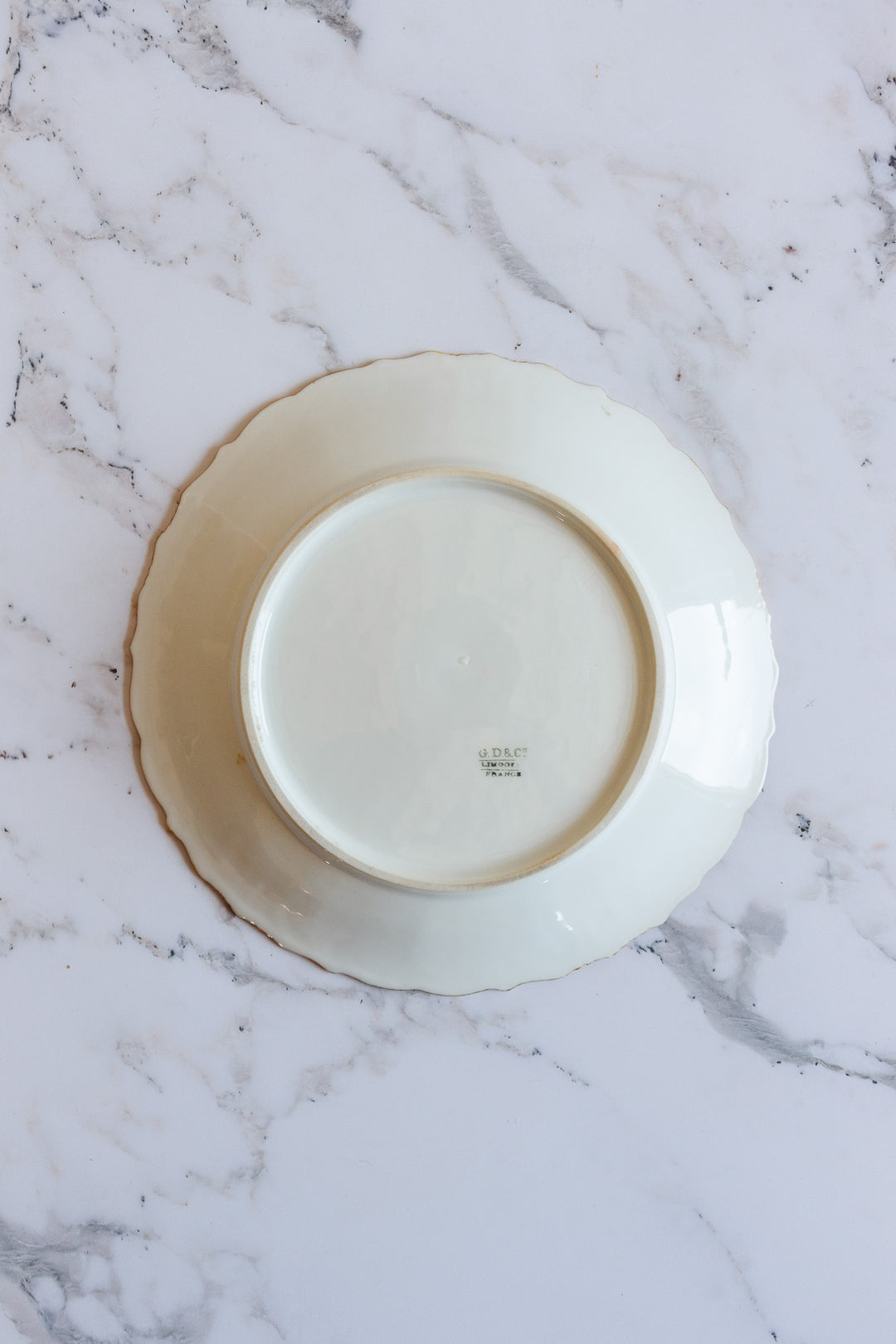 antique French Limoges porcelain dinner plates, set of 4