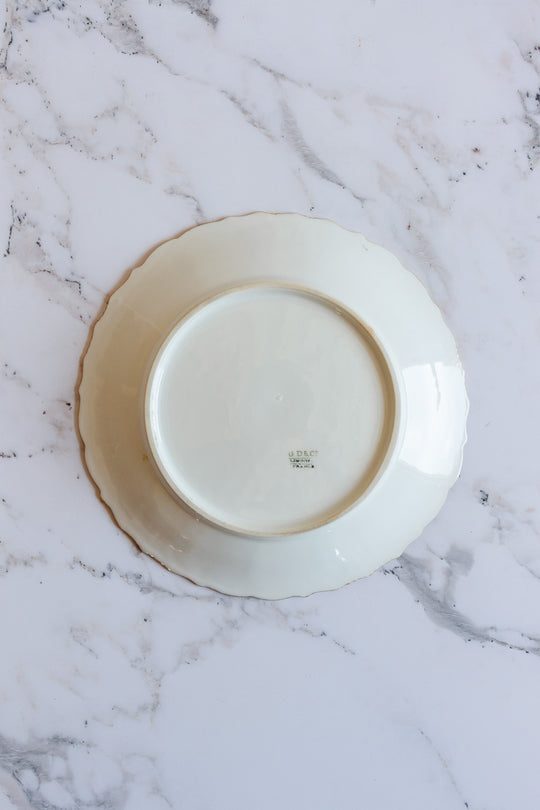 antique French Limoges porcelain dinner plates, set of 4